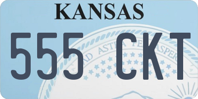 KS license plate 555CKT