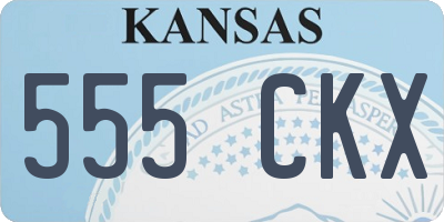 KS license plate 555CKX