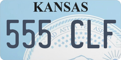 KS license plate 555CLF
