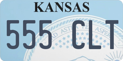 KS license plate 555CLT