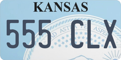 KS license plate 555CLX