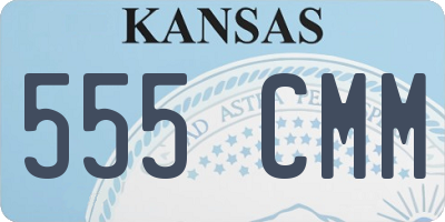 KS license plate 555CMM