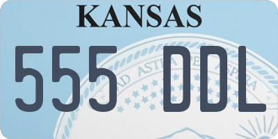 KS license plate 555DDL