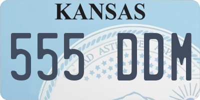 KS license plate 555DDM