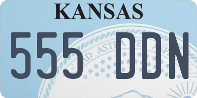 KS license plate 555DDN