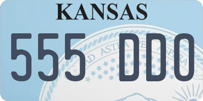 KS license plate 555DDO