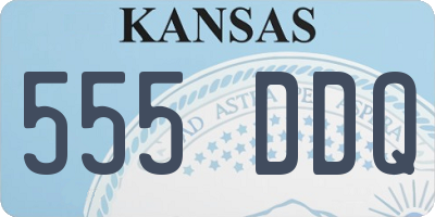 KS license plate 555DDQ