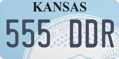 KS license plate 555DDR