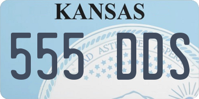 KS license plate 555DDS