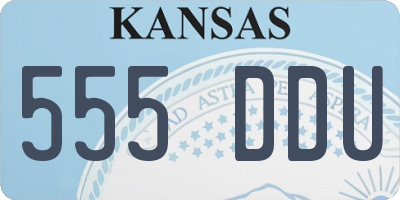 KS license plate 555DDU
