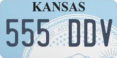 KS license plate 555DDV