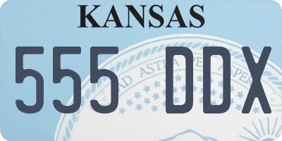 KS license plate 555DDX