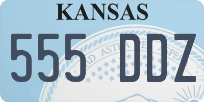 KS license plate 555DDZ