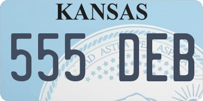 KS license plate 555DEB