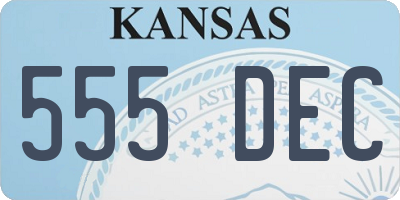 KS license plate 555DEC