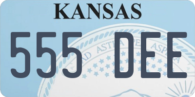 KS license plate 555DEE