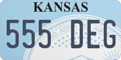 KS license plate 555DEG