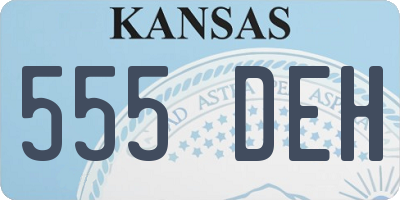 KS license plate 555DEH