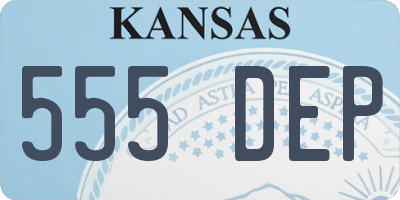 KS license plate 555DEP