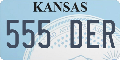 KS license plate 555DER