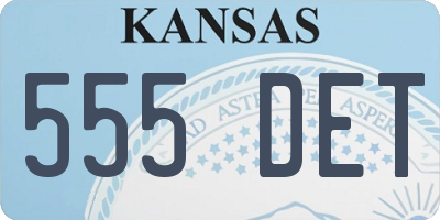 KS license plate 555DET