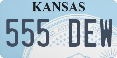 KS license plate 555DEW