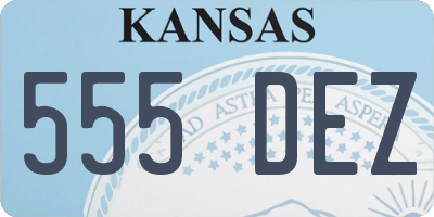 KS license plate 555DEZ