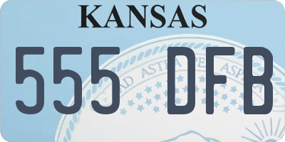 KS license plate 555DFB