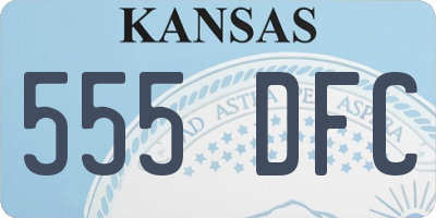 KS license plate 555DFC