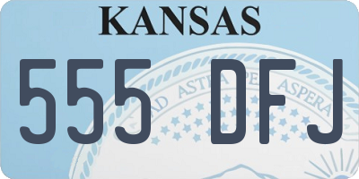 KS license plate 555DFJ