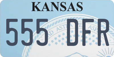 KS license plate 555DFR