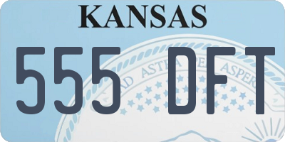 KS license plate 555DFT