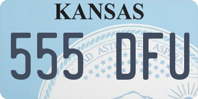 KS license plate 555DFU
