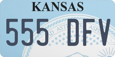 KS license plate 555DFV