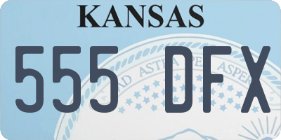 KS license plate 555DFX