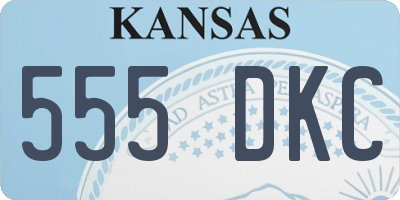 KS license plate 555DKC