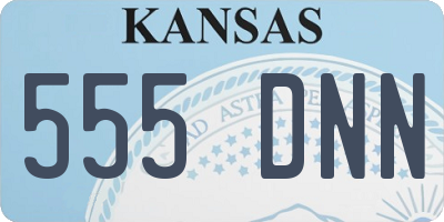 KS license plate 555DNN