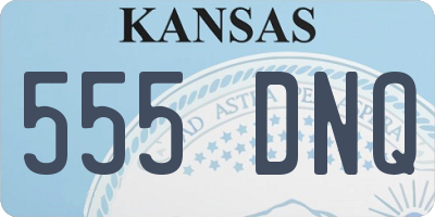 KS license plate 555DNQ