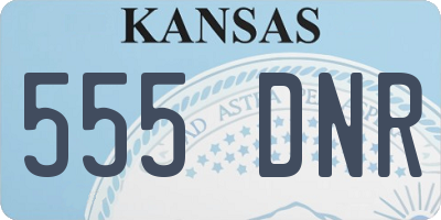 KS license plate 555DNR