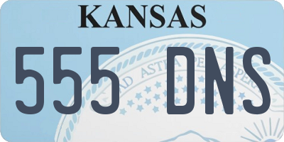 KS license plate 555DNS