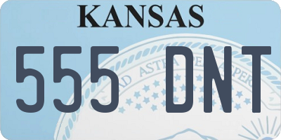 KS license plate 555DNT