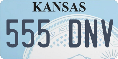 KS license plate 555DNV