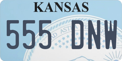 KS license plate 555DNW