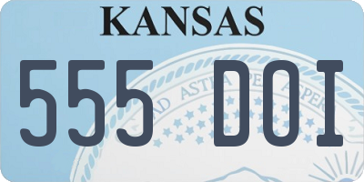KS license plate 555DOI