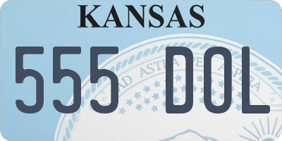 KS license plate 555DOL