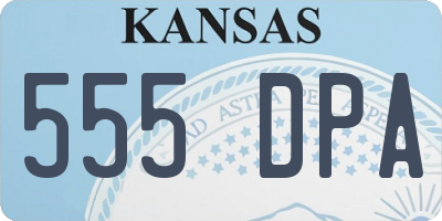 KS license plate 555DPA
