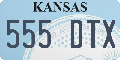 KS license plate 555DTX