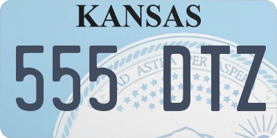 KS license plate 555DTZ