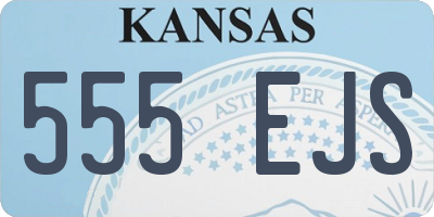 KS license plate 555EJS