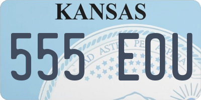 KS license plate 555EOU